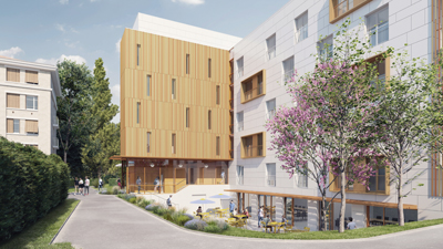 ellin sebbag architecte - concours crous montpellier - résidence - étudiante - image 3D - render - archiviz - image de synthèse