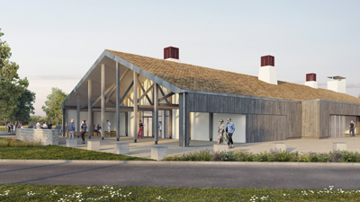 Ligne Dau architectes - La Chapelle Vendomoise - salle polyvalente - archiviz - image de synthèse - groupe à5