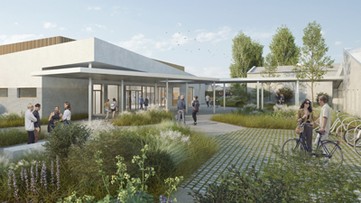 image 3D-render-archiviz-image de synthèse-Maison de santé-les marronniers-architecture-archi-archiviz-photoshop-cgtop-3D-cgartist-archdaily-architecturecompetition-allofrender-whatarender-complex sportif-villevéque-AURA architectes- nantes