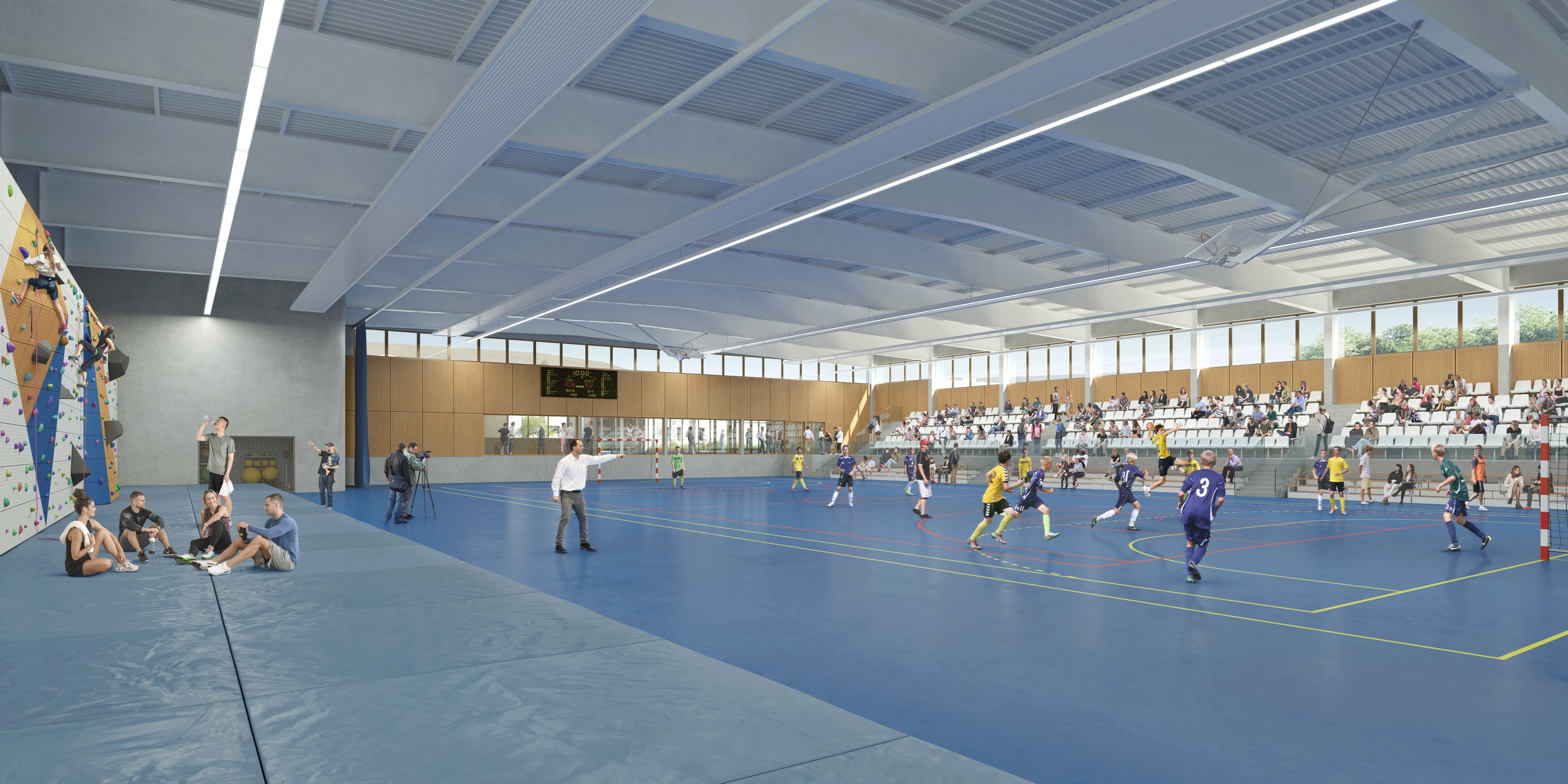 image 3D-render-archiviz-image de synthèse-Maison de santé-les marronniers-architecture-archi-archiviz-photoshop-cgtop-3D-cgartist-archdaily-architecturecompetition-allofrender-whatarender-complex sportif-villevéque-AURA architectes- nantes