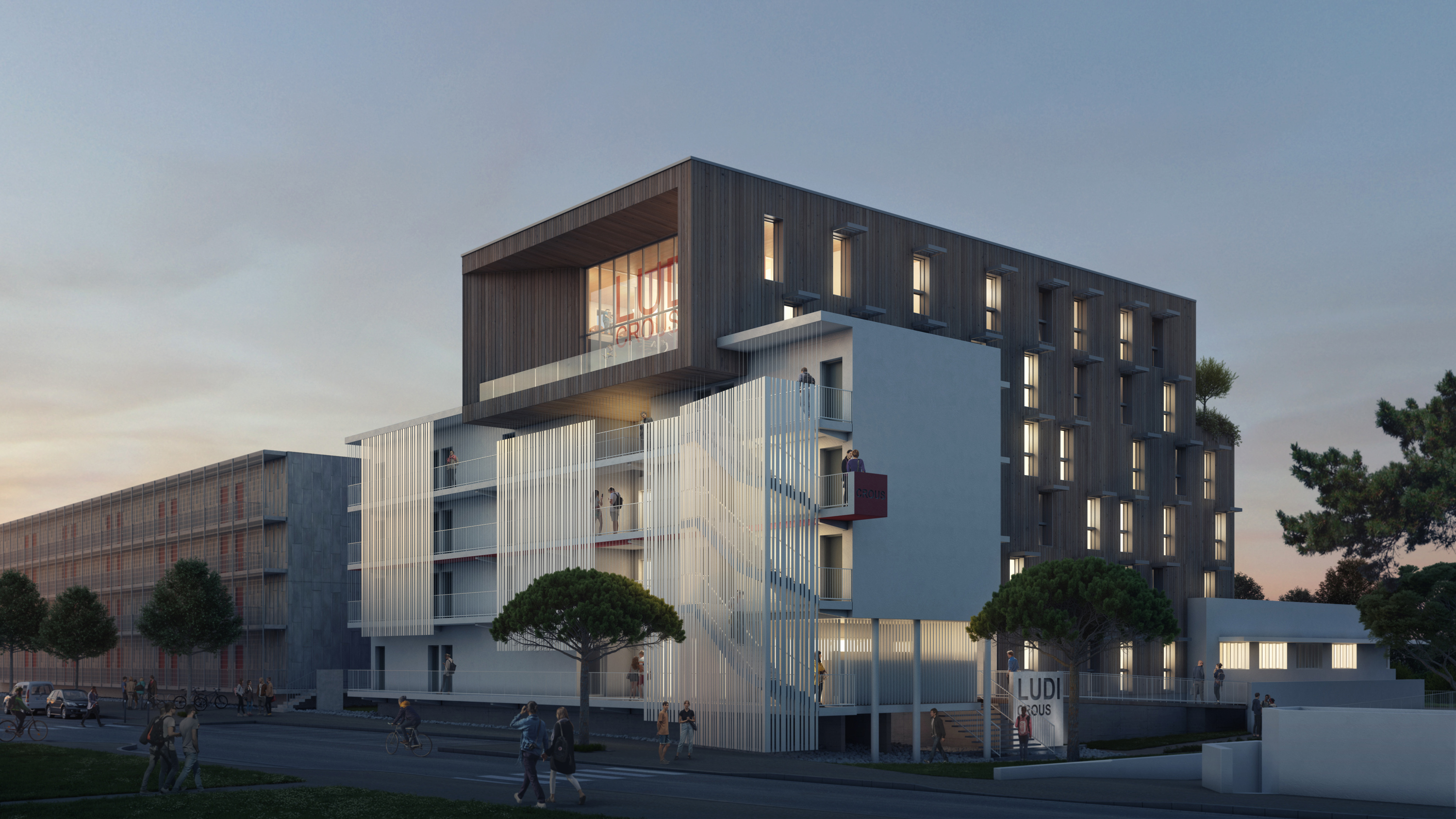 image 3D-render-archiviz-image de synthèse-Maison de santé-les marronniers-architecture-archi-archiviz-photoshop-cgtop-3D-cgartist-archdaily-architecturecompetition-allofrender-whatarender-crous ludi-logements-la rochelle-BPG architectes