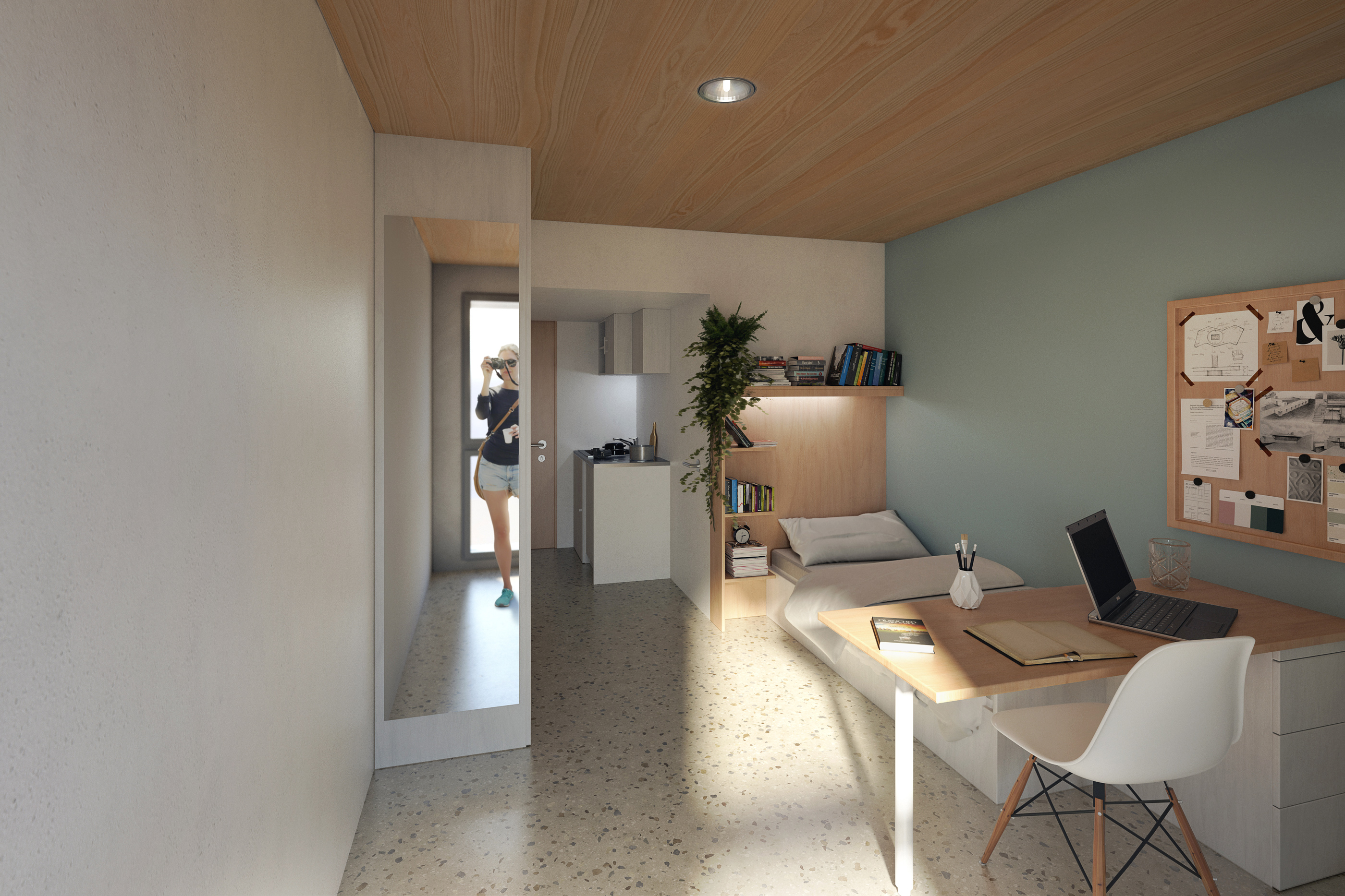 image 3D-render-archiviz-image de synthèse-Maison de santé-les marronniers-architecture-archi-archiviz-photoshop-cgtop-3D-cgartist-archdaily-architecturecompetition-allofrender-whatarender-crous ludi-logements-la rochelle-BPG architectes